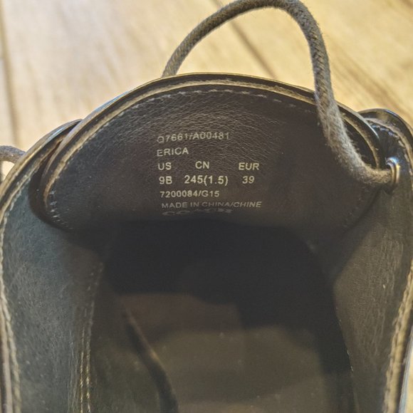 COACH women's oxford leather shoes size: 9 (B) - Picture 11 of 12